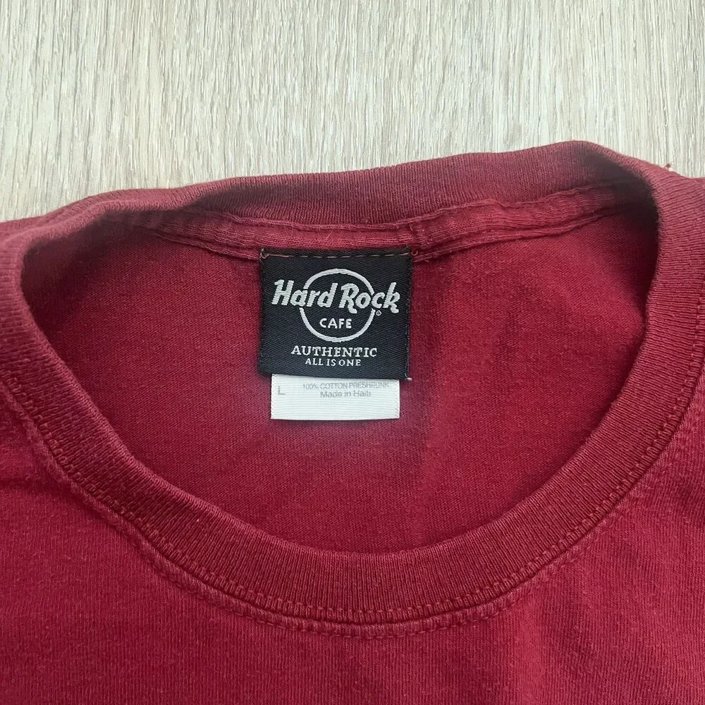 Hard Rock Cafe St Louis Graphic T-Shirt Mens L Red City Gateway Arch Y2K Style